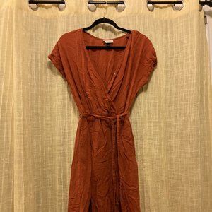 Universal Threads Burnt Orange Wrap Dress